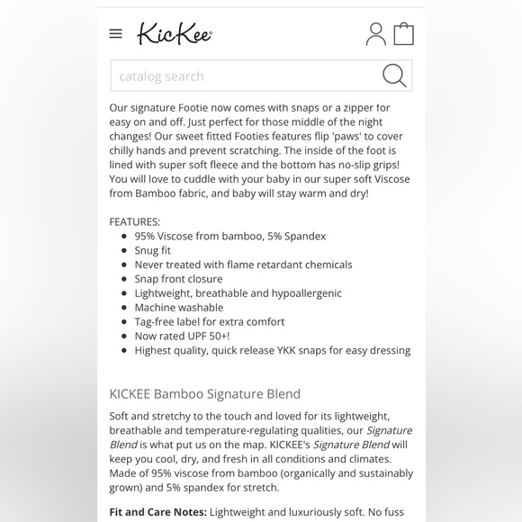 Kickee Pants || Solid Grey Snap Footie Pajama - Picture 5 of 5